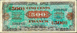 500 francs Drapeau type 1944