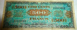 500 francs Drapeau type 1944