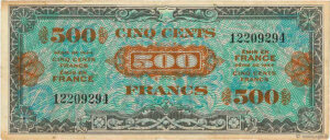 500 francs Drapeau type 1944