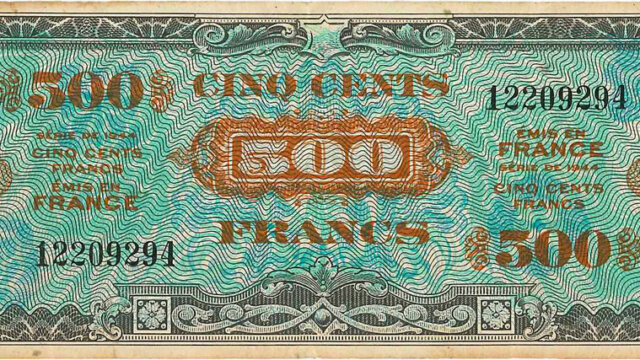 500 francs Drapeau type 1944