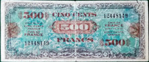 500 francs Drapeau type 1944