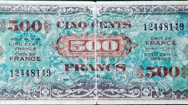 500 francs Drapeau type 1944