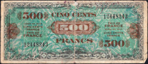 500 francs Drapeau type 1944