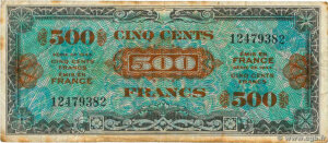 500 francs Drapeau type 1944