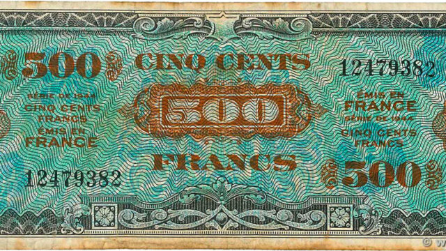 500 francs Drapeau type 1944