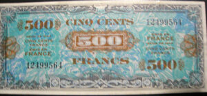 500 francs Drapeau type 1944