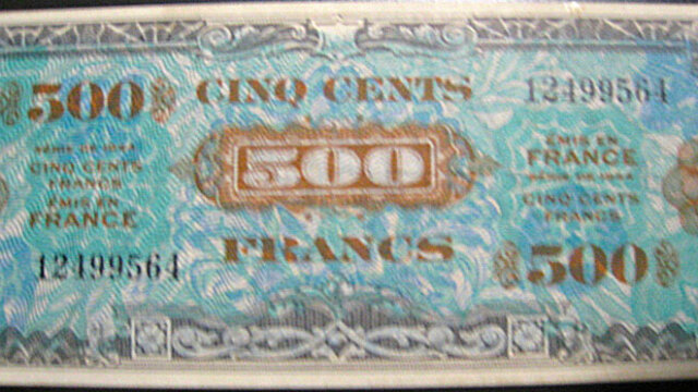 500 francs Drapeau type 1944