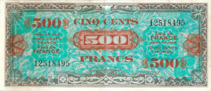 500 francs Drapeau type 1944