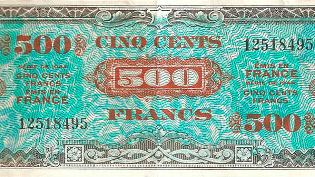 500 francs Drapeau type 1944