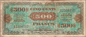 500 francs Drapeau type 1944