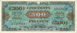 500 francs Drapeau type 1944