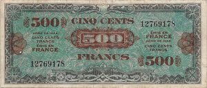 500 francs Drapeau type 1944