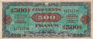 500 francs Drapeau type 1944