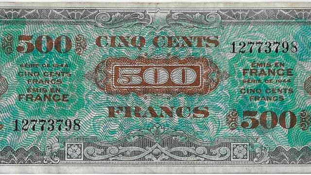 500 francs Drapeau type 1944