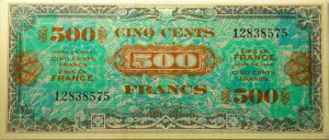 500 francs Drapeau type 1944