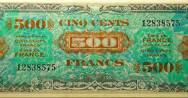 500 francs Drapeau type 1944