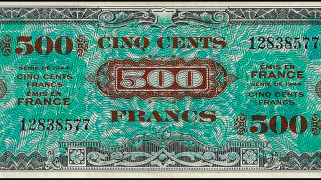 500 francs Drapeau type 1944