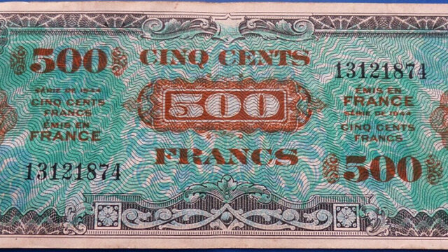 500 francs Drapeau type 1944