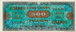 500 francs Drapeau type 1944