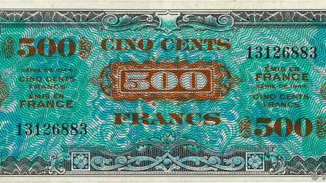 500 francs Drapeau type 1944