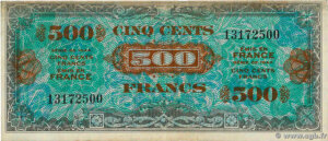 500 francs Drapeau type 1944