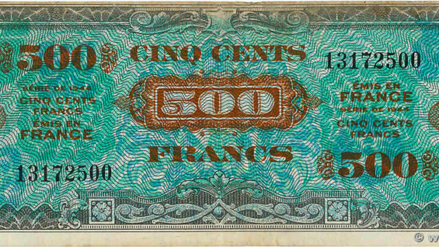 500 francs Drapeau type 1944