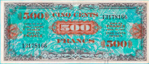 500 francs Drapeau type 1944