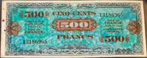 500 francs Drapeau type 1944