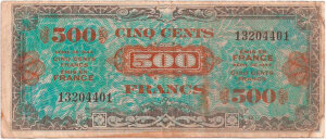 500 francs Drapeau type 1944