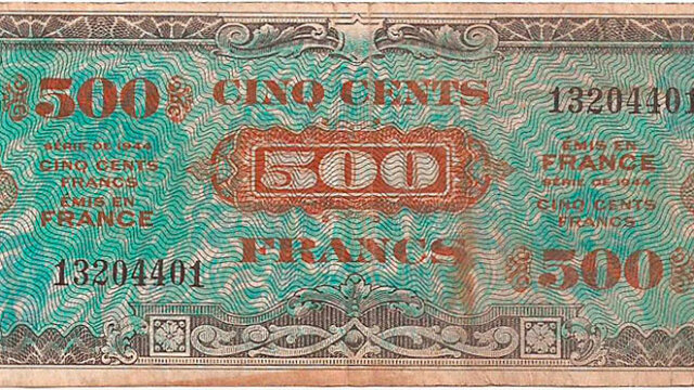 500 francs Drapeau type 1944