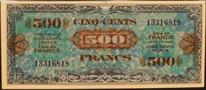 500 francs Drapeau type 1944