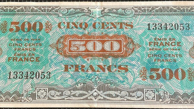 500 francs Drapeau type 1944