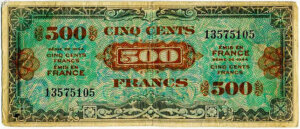 500 francs Drapeau type 1944