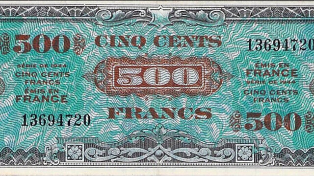 500 francs Drapeau type 1944