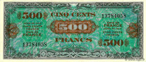 500 francs Drapeau type 1944