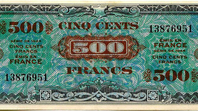 500 francs Drapeau type 1944