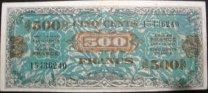 500 francs Drapeau type 1944