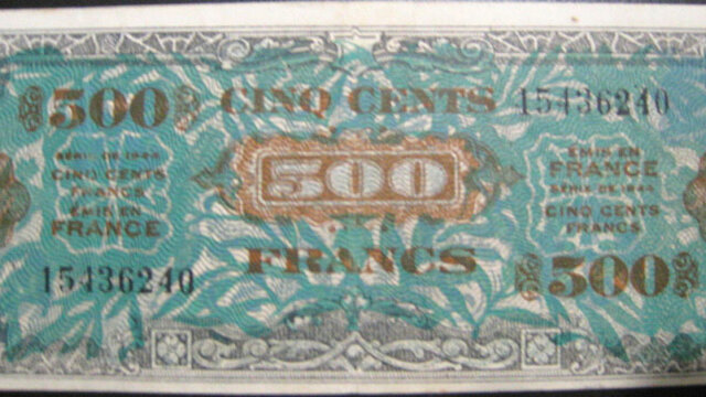 500 francs Drapeau type 1944