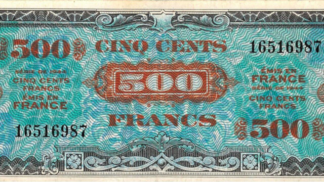 500 francs Drapeau type 1944