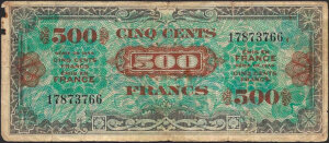 500 francs Drapeau type 1944