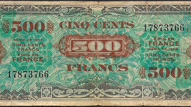 500 francs Drapeau type 1944