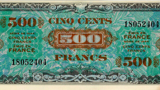 500 francs Drapeau type 1944