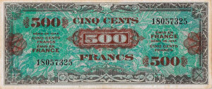 500 francs Drapeau type 1944