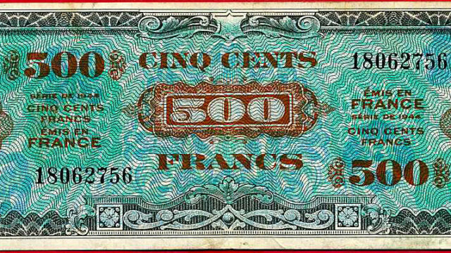 500 francs Drapeau type 1944