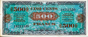 500 francs Drapeau type 1944