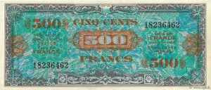 500 francs Drapeau type 1944