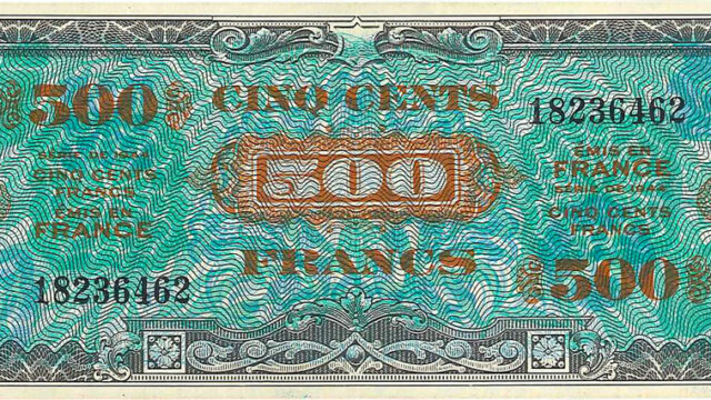 500 francs Drapeau type 1944