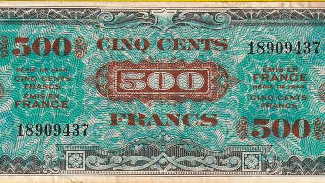 500 francs Drapeau type 1944