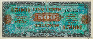 500 francs Drapeau type 1944