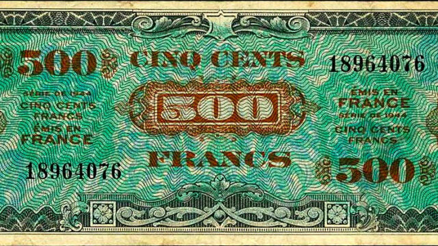 500 francs Drapeau type 1944